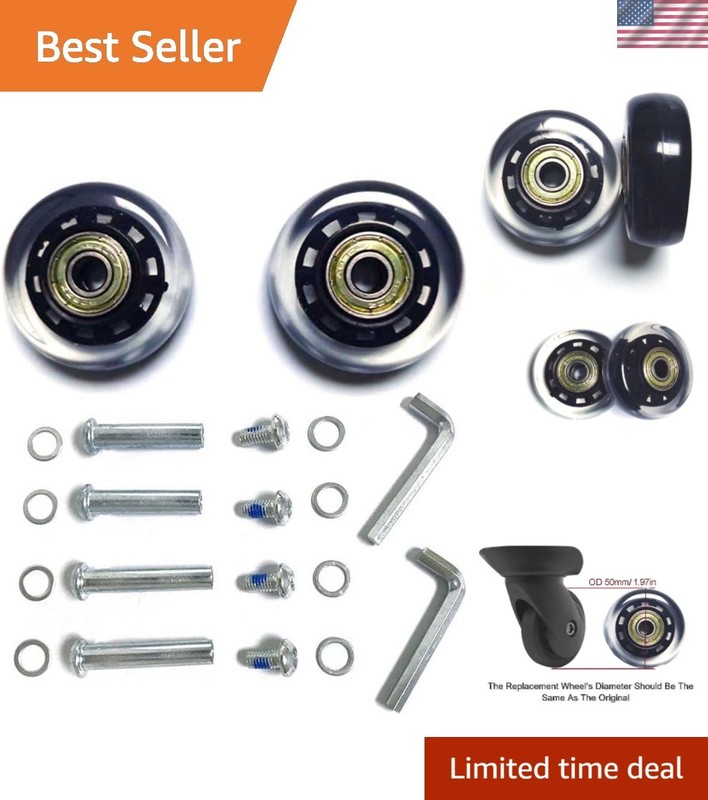 Versatile 2-Pack Luggage Replacement Wheels, Multiple Sizes & Easy Installation