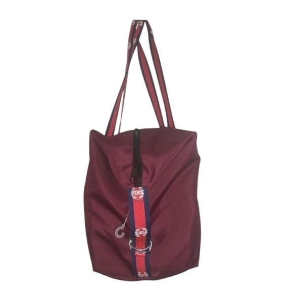 Victoria's Secret PINK Burgundy Duffle Bag Weekender Tote with Studded StrapVGT gallery