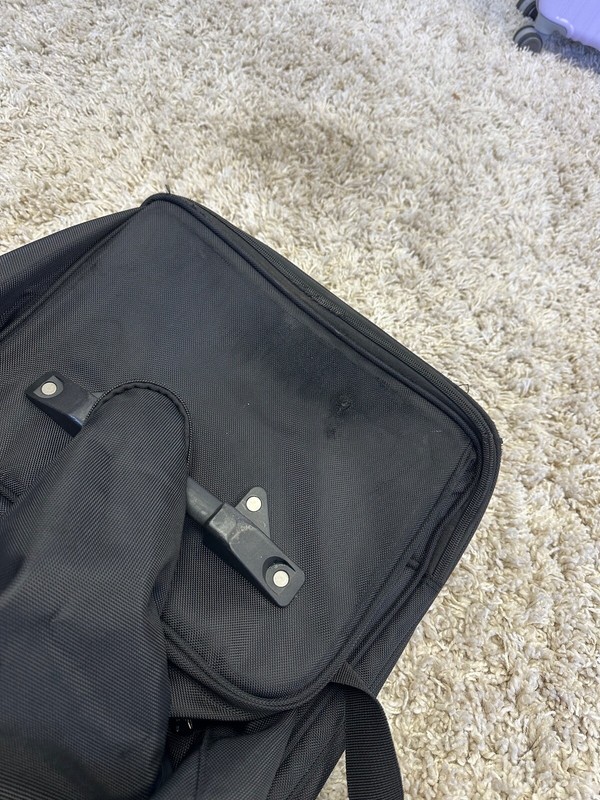 FUL Rig Series Split Level Black with Gray Interior Rolling Duffle Bag