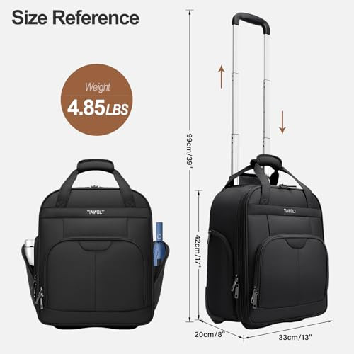 Multi-functional 16-Inch Underseat Carry on Luggage Underseat 16-Inch Black gallery