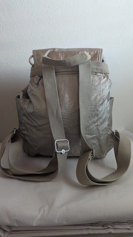 Kipling Backpack Travel Carry On Metallic Taupe Unisex Women's Men Medium gallery