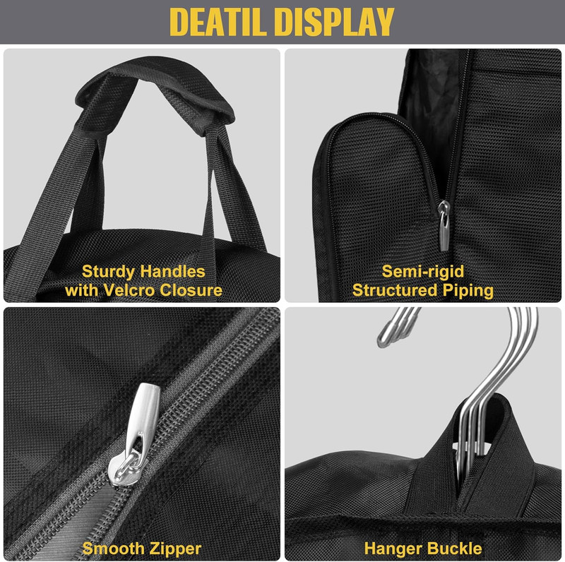 Heavy Duty Waterproof Hanging Garment Bag for Travel Foldable Carry On Suit Bag gallery