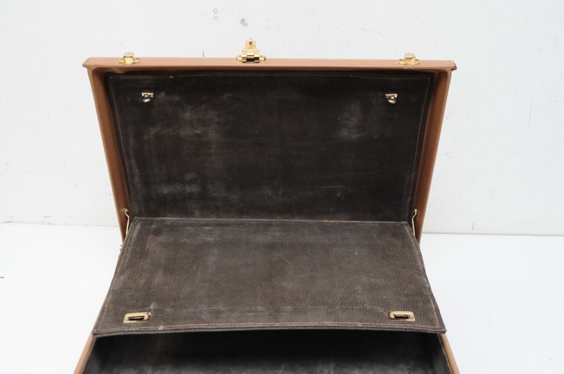 VTG Atlas Leather Briefcase Attache Hardshell Combo Lock Business Case gallery