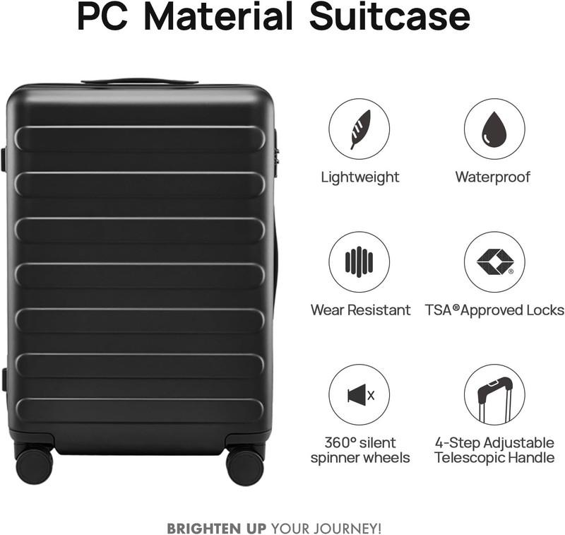 Medium Checked Luggage 24 Inch Checking In Luggage W/ Smooth Spinner Wheels gallery