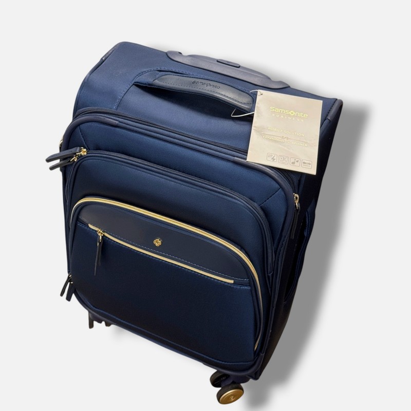 Samsonite Blue Mobile Solutions Expandable Luggage Carry-on Spinner Suitcase 19" gallery