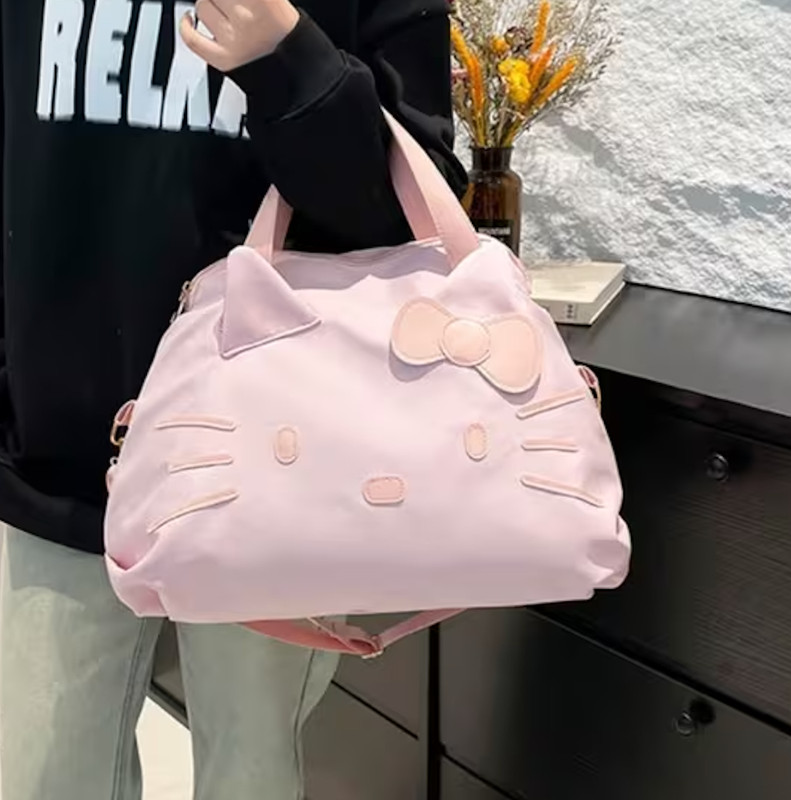 Hello Kitty Tote Bag Bundle Black & Pink Set Cute Kawaii Shoulder Crossbody Bag gallery