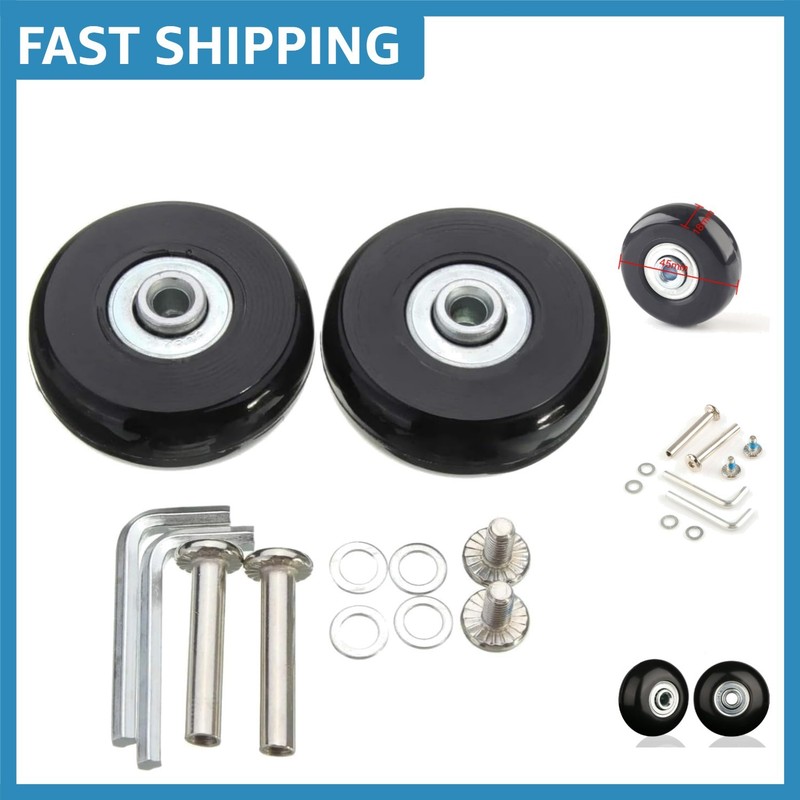 High-Quality Suitcase Wheel Replacement - OD40-64mm, Set of 2 for All Luggage