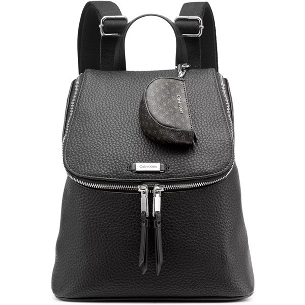 Calvin Klein Zulle Zip-Around Backpack with Signature Hang Off BLACK $125.00