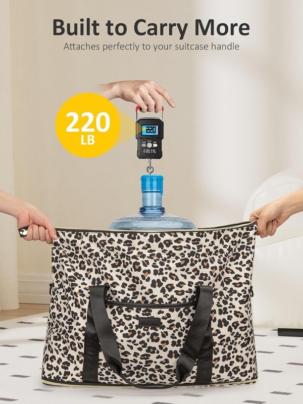 Leopard Print Lightweight Duffle Bag - Expandable Carry-On for All Adventures gallery