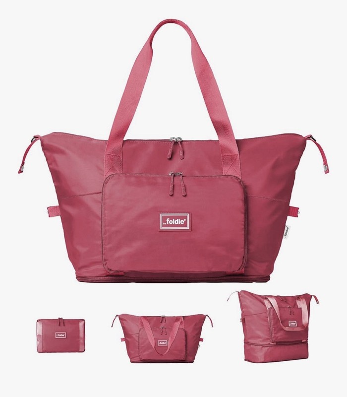 The Foldie® 4.0 Travel Duffle – Water Resistant – Expandable Bottom – Pink