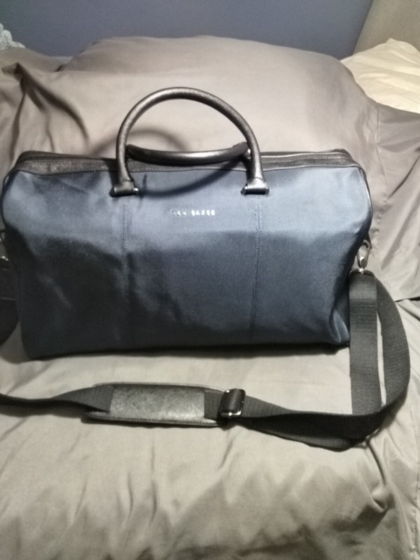 Ted Baker polyester & textured polyurethane duffle bag
