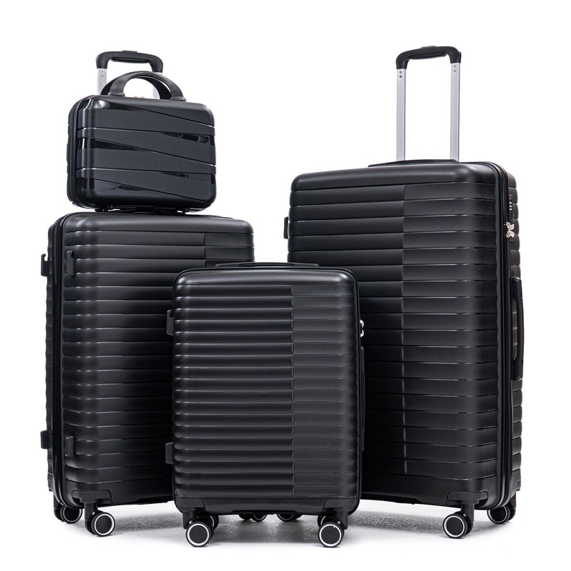 4 Pcs Spinner Wheel Luggage Set Carry On Suitcase with TSA Lock 14 20 24 28 Inch