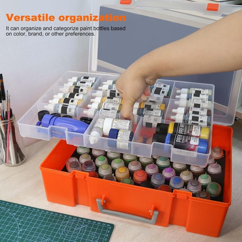1set Model Paint Organizer with 60 Holes Diameter 32.5mm Pigment Bottle Stora... gallery