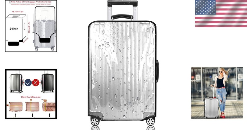 Travel-Ready Transparent Protector for 24-25 Inch Suitcases - Wipe Clean Design gallery