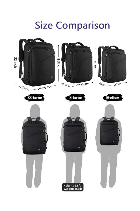 MATEIN Carry on Backpack, Extra Large Travel Backpack Expandable Airplane App... gallery