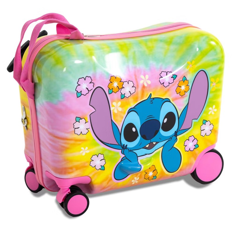 Disney Stitch Checked Hardside Ride on Luggage - Stitch gallery