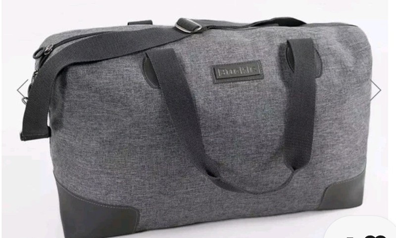 Buckle 24" Gray Weekender Duffle Bag Soft Case Adjustable Straps gallery