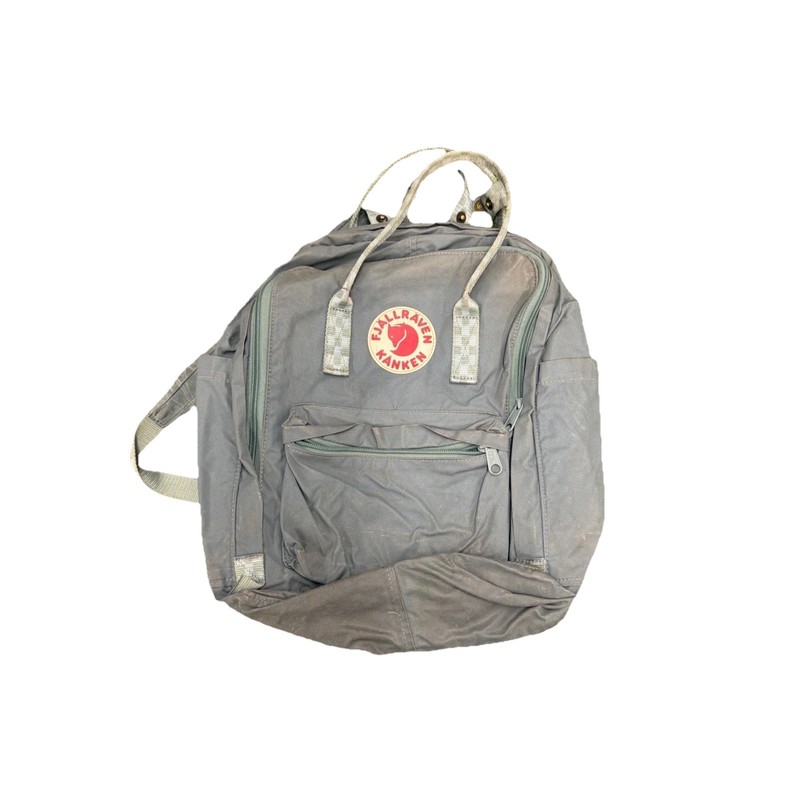 Fjallraven Kanken 15 Laptop Backpack Blue Grey Checkered Straps 27172