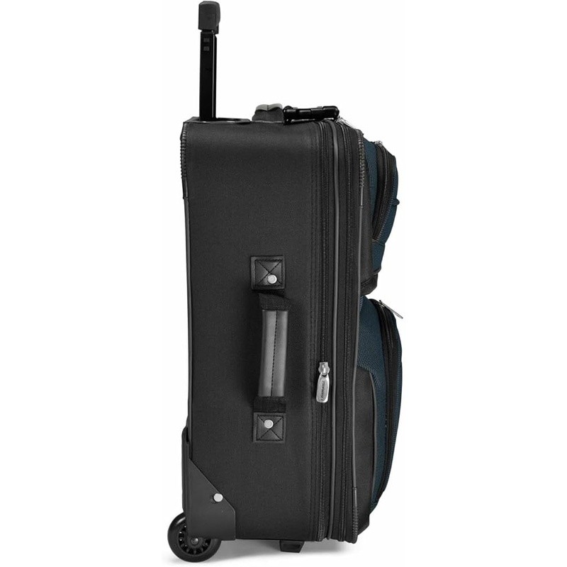 Durable 1200D Polyester Expandable Carry-On Travel Set W/ Inline Skate Wheels US gallery