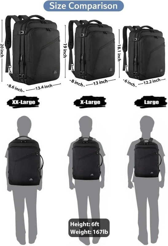 MATEIN Carry on Backpack, Extra Large Travel Backpack Expandable Airplane Approv gallery