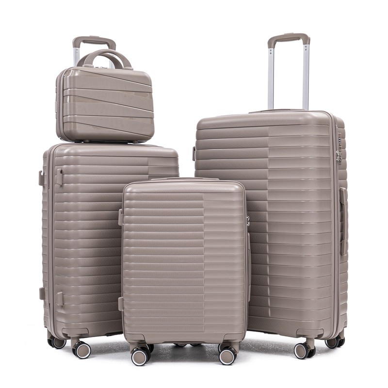 4 Pcs Spinner Wheel Luggage Set Carry On Suitcase with TSA Lock 14 20 24 28 Inch