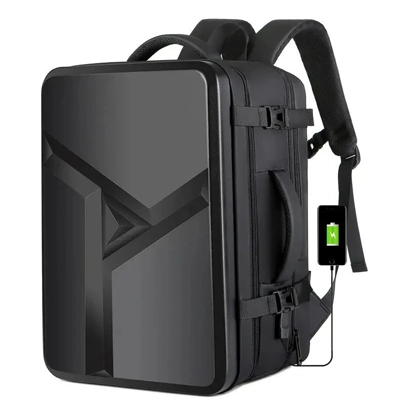 50L Expandable Laptop Backpack Waterproof Travel Bag USB Charging Port gallery