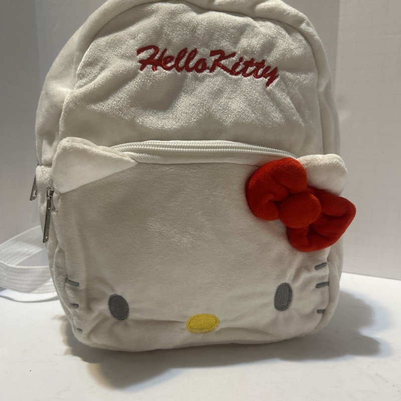 Hello Kitty Plush Backpack White Cute Soft Mini