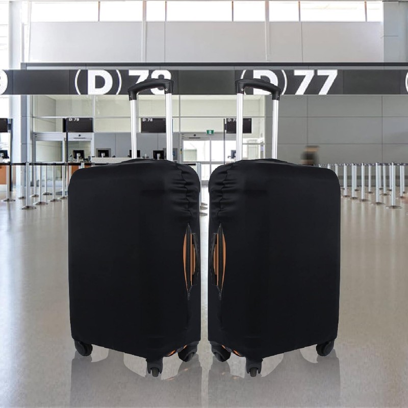 Travel Luggage Cover Suitcase Protector Fits 27-30 Inch Case Black, L