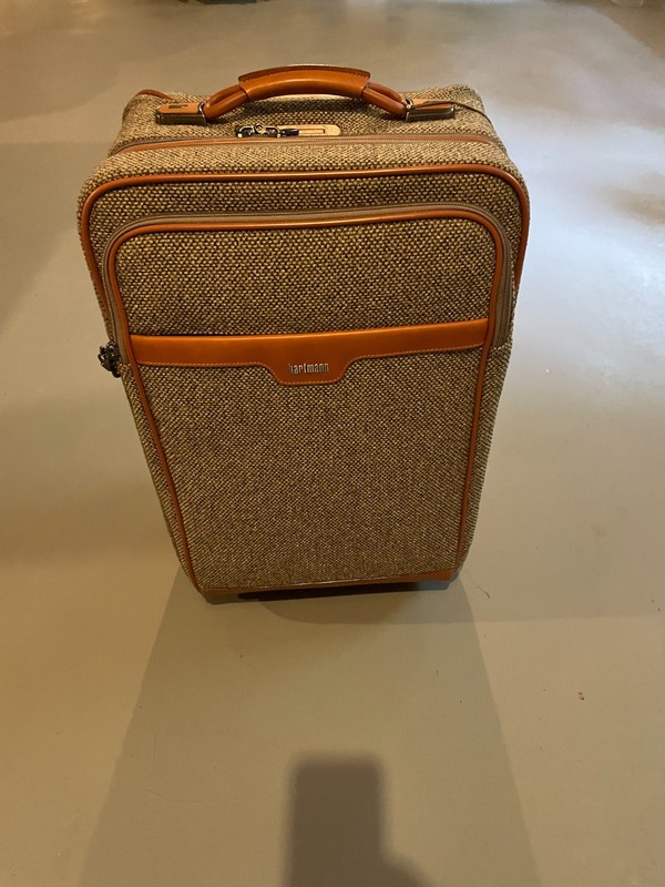 Hartmann Walnut Tweed Expandable Rolling Carry On Suitcase 22 inches