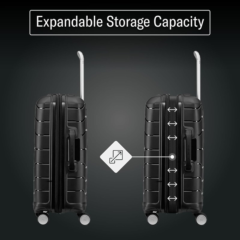 Durable 28-Inch Expandable Hardshell Luggage - Navy with Smooth 360° Wheels gallery