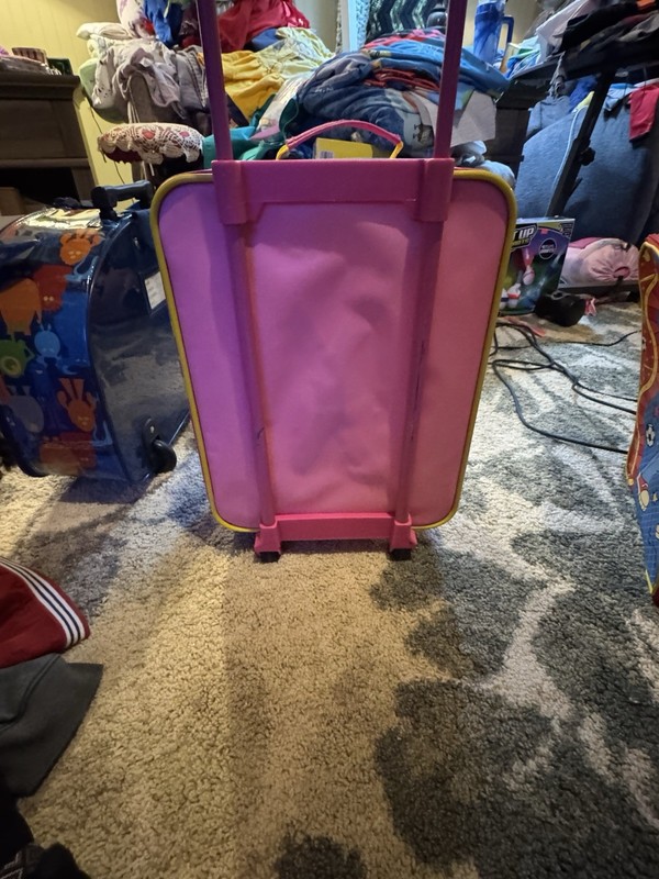 2005 Dora The Explorer Rolling Suitcase Zip Closure Retractable Handle 15”x 12” gallery