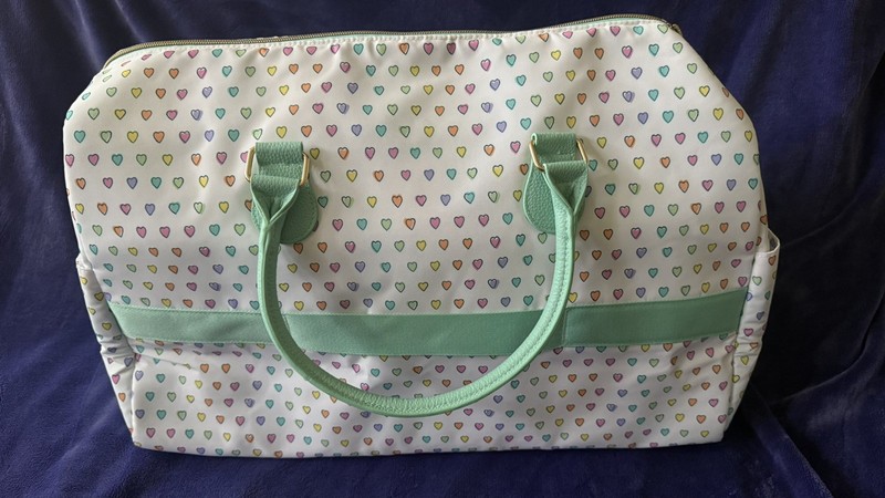 Roller Rabbit x Target Duffle Bag Multicolor Hearts Zip Closure 20x9.5x12 gallery