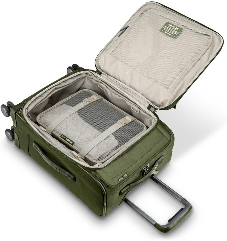 Lineate Softside Expandable Luggage with Spinner Wheels, Carry-On, Cedar Green gallery