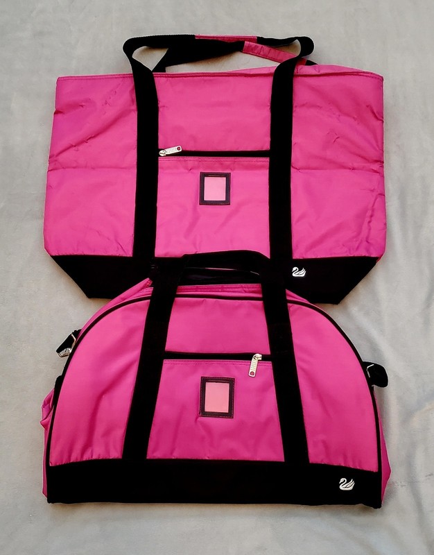CANVAS TRAVEL TOTE & SHOULDER BAG SET-HOT PINK-AWSEOME SET!!