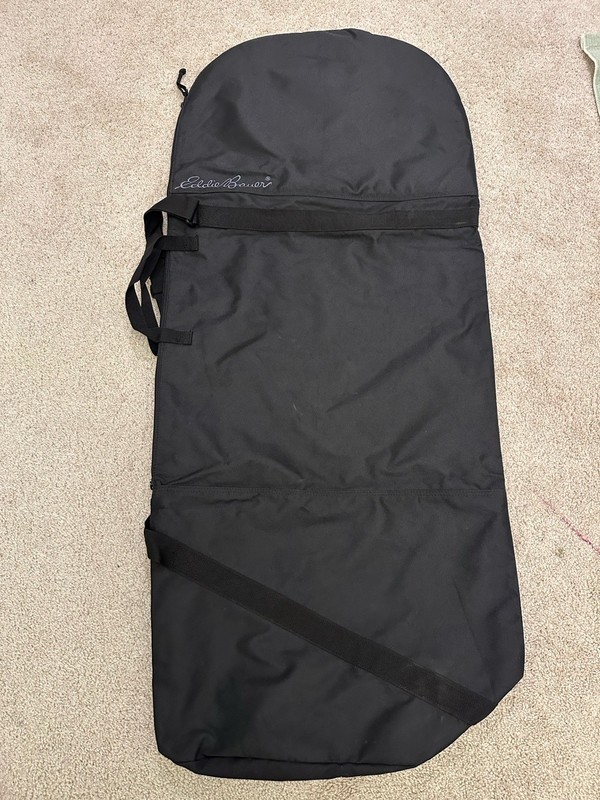 Eddie Bauer Bi-Fold Hanging Wardrobe Garment Bag Black GOOD CONDITION
