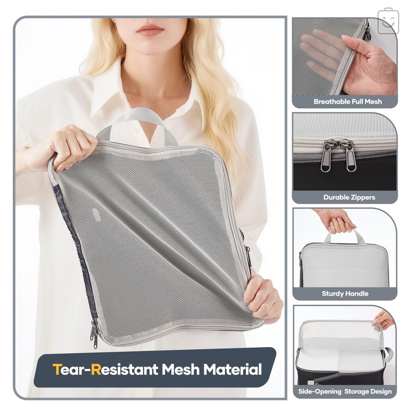 Veken 2/6/9/11 Set Compression Packing Cubes for Travel Essentials,Compressib... gallery