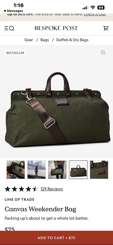 Line Of Trade Canvas Weekender bag