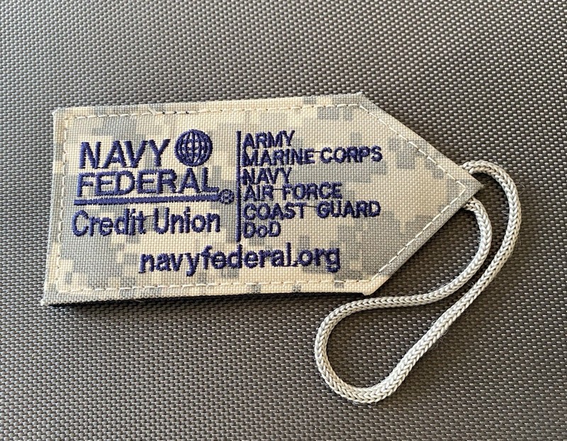 Navy Federal Credit Union camouflage Luggage Tag NOS