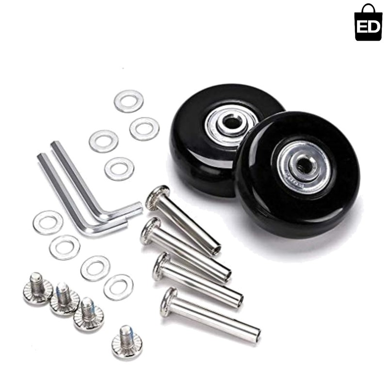 Heavy-Duty Roller Skate & Luggage Wheel Set – 40mm Replacement Axles Included