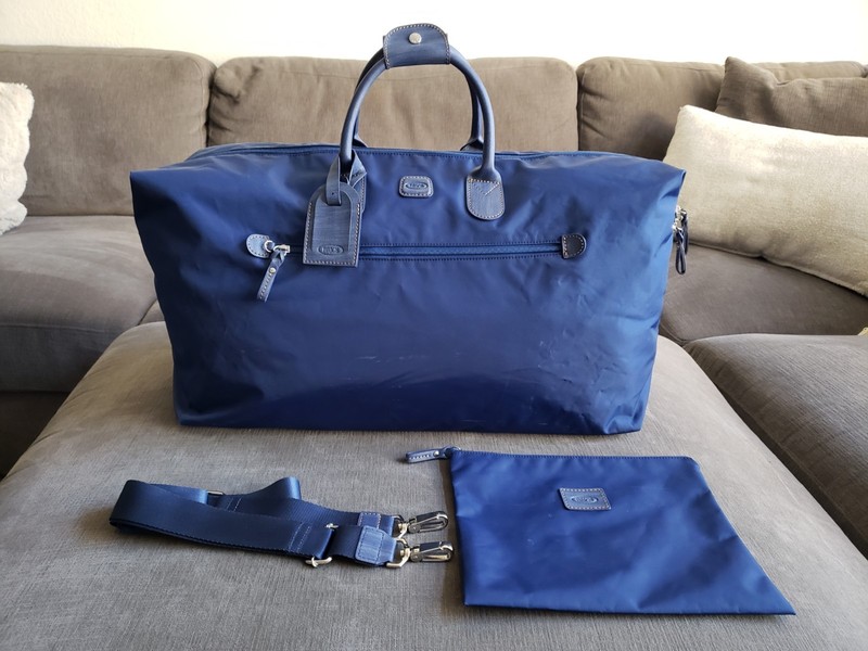 Bric’s Positano 22″ Nylon Duffle Bag Blue Denim Packable Bag – GREAT CONDITION!