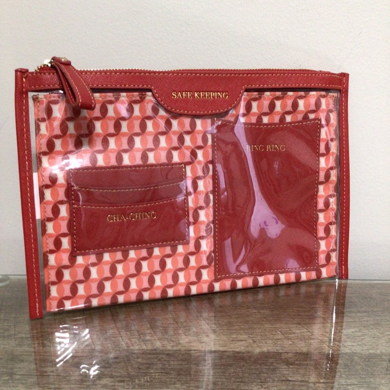 Safe Keeping Travel Pouch Set 2pc Bag Red 11×7″