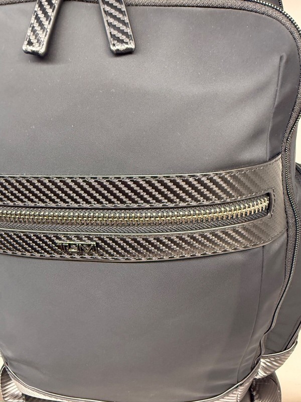 NEW Tumi BENSON Polyester 17.5” Large Laptop Backpack - BLACK & CARBON FIBER gallery