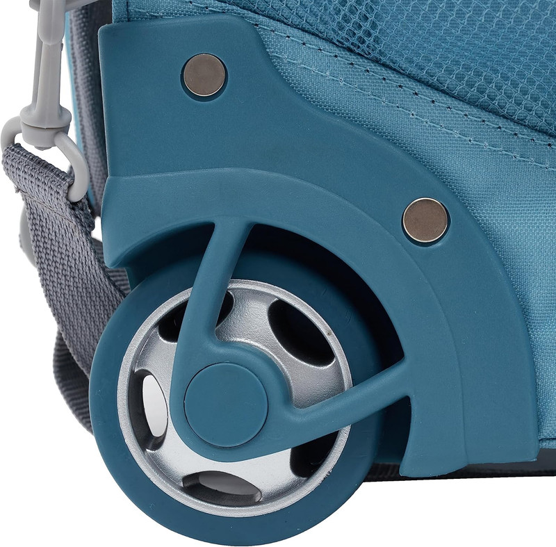 18" Rolling Backpack with Shoulder Straps, Aqua gallery