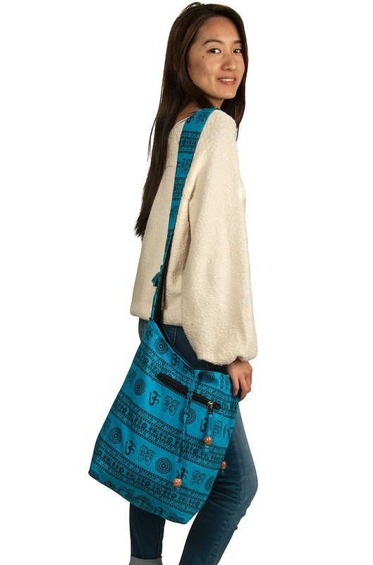 Blue Patchwork Handmade Crossbody Large Hobo Shoulder Bag Hippie Boho Fashion... gallery