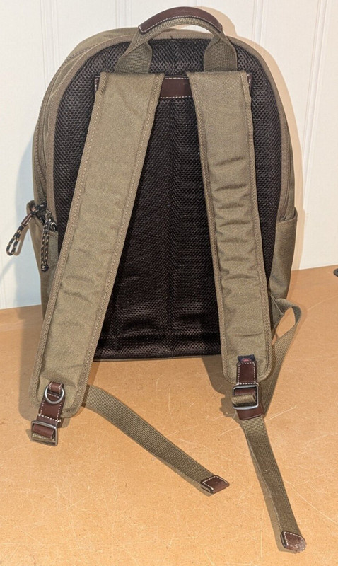 Faherty Latitude Canvas Backpack - Olive 18X12 Laptop Travel Carry On Pack 26L gallery