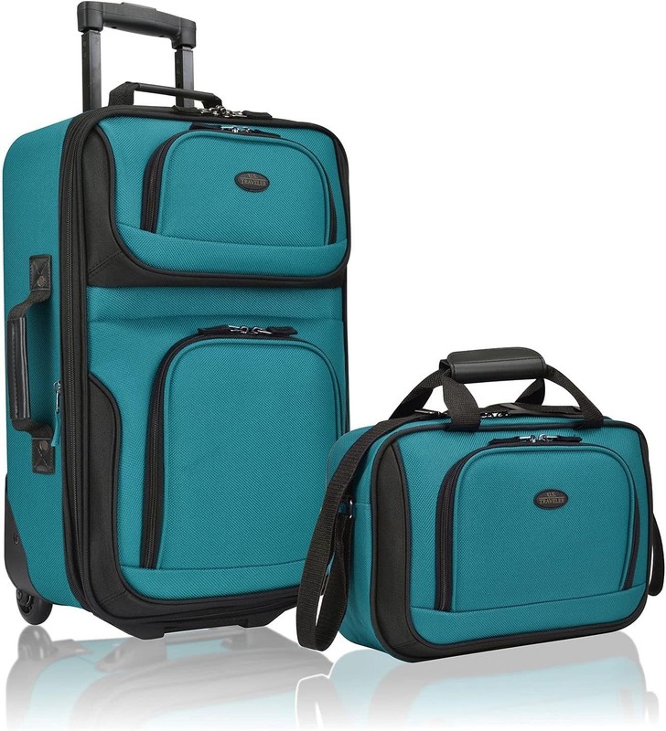 Lightweight Softside Rolling Suitcase Set 2-Wheel Polyester Travel Carry-On gallery