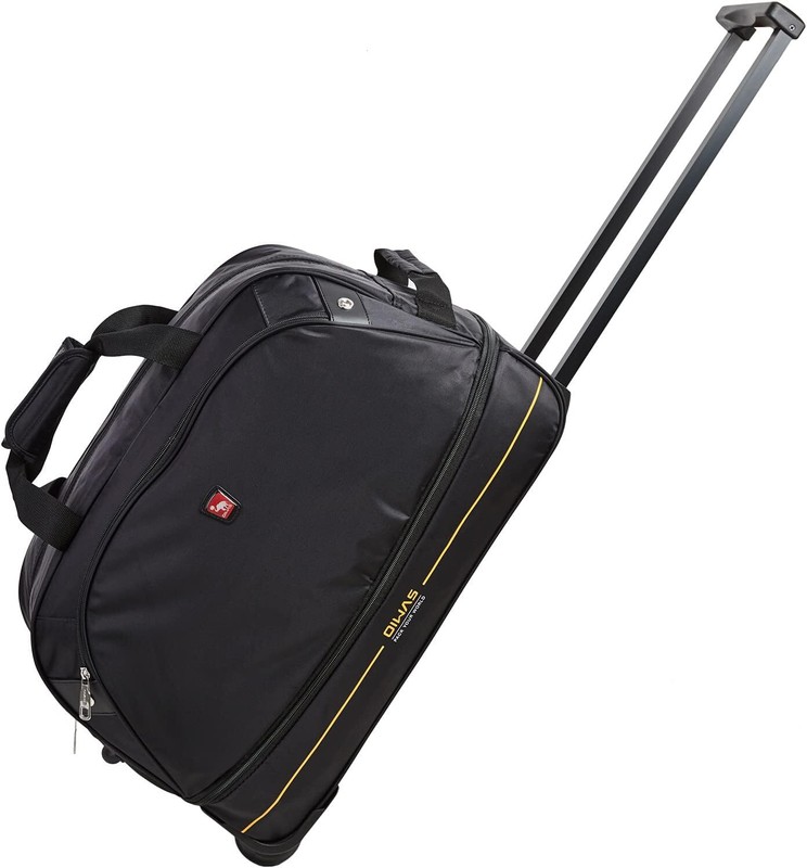 OIWAS Small Rolling Duffle Bag with Wheels Travel Tote Unisex-Adult Black