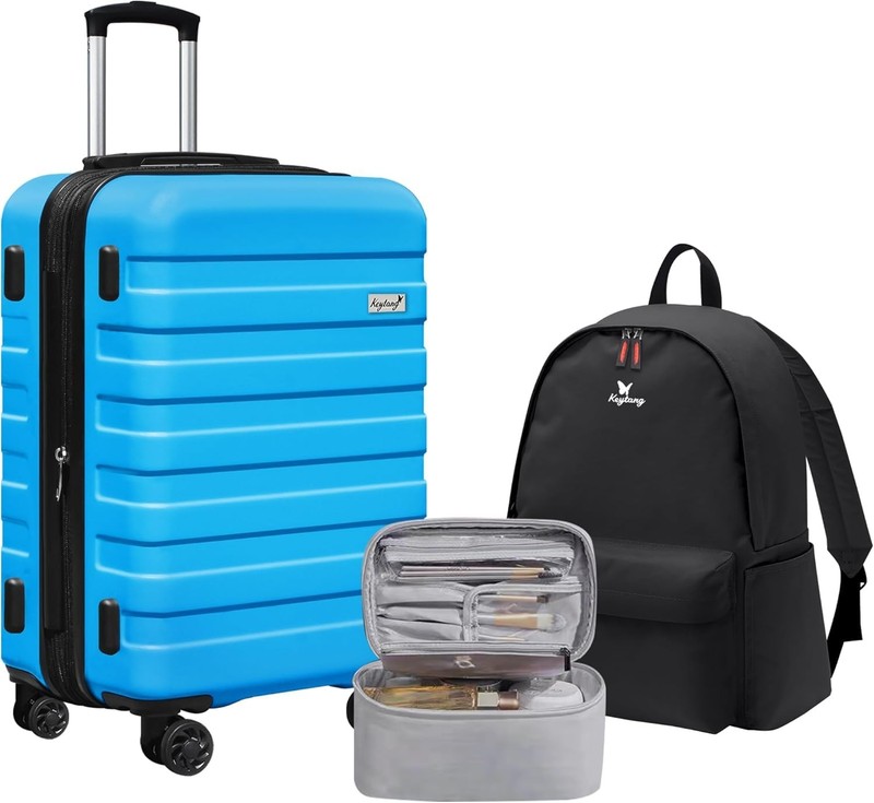 Zebra 20″ Expandable Carry-On, Lightweight Hardshell Suitcase with Spinner Wh…