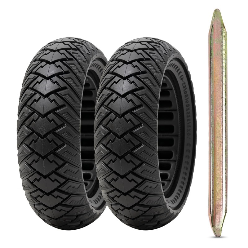 2 PCS 10x3.0 255x80 (80/65-6) 10 Inches Solid Tire P-1009 Compatible Scooter