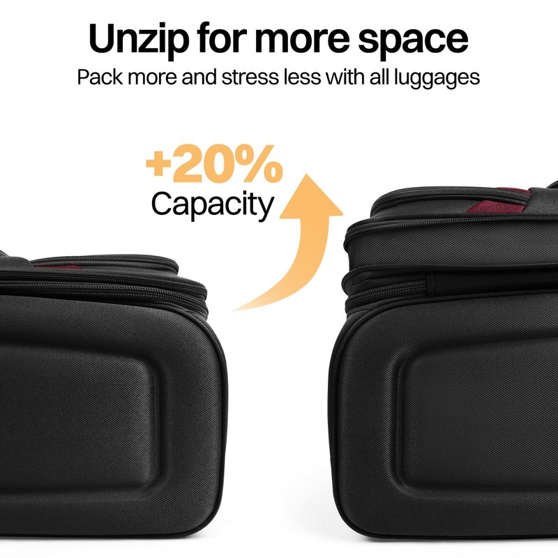 Softside Luggage Set Lightweight Expandable Luggage For Extra Capacity gallery